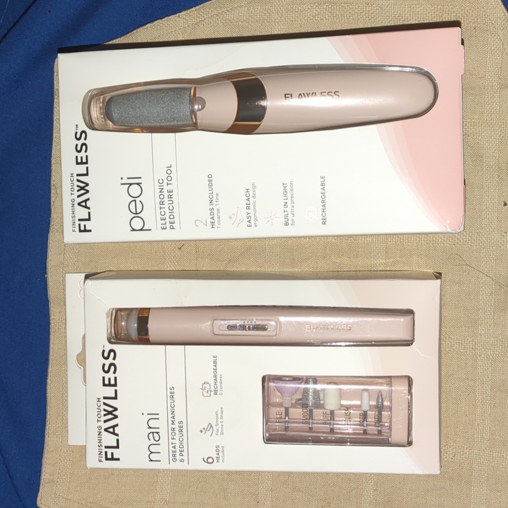 FLAWLESS  Electronic Manicure /Pedicure Tools- Pink and Silver Both Only $30